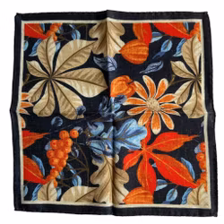 Forrest Blend Wool Pocket Square - Navy Blue