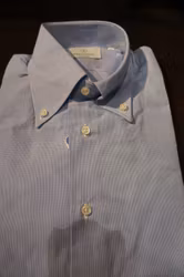 Small Check Shirt - Light Blue/White