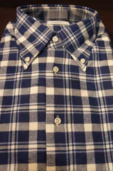 Check Flannel Shirt - Navy/White