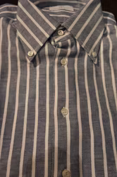 Striped Shirt - Navy Blue/White
