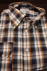 Check Shirt - Navy/Orange/Green/White