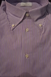 Stripe Poplin Shirt - Purple/White