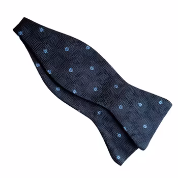 Floral Grenadine Bow Tie - Navy Blue/Light Blue