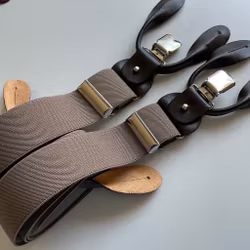 Solid Suspenders Stretch - Light Brown