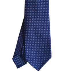 Stjärnmönstrad Linne/bomull slips - Untipped - Marinblå/Ljusblå