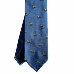 Dogs Silk Tie - Untipped - Light Blue