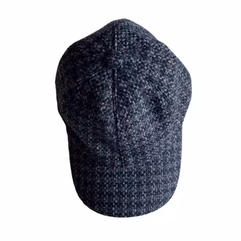 Checkered Wool Cap - Brown/Grey/Black