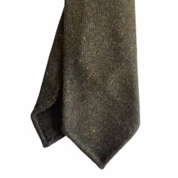 Donegal Cashmere Tie - Untipped - Olive Green