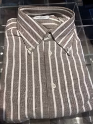 Striped Shirt - Brown/White