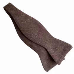 Semi solid Shantung Bowtie - Brown