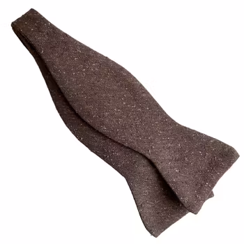 Semi solid Shantung Bowtie - Brown