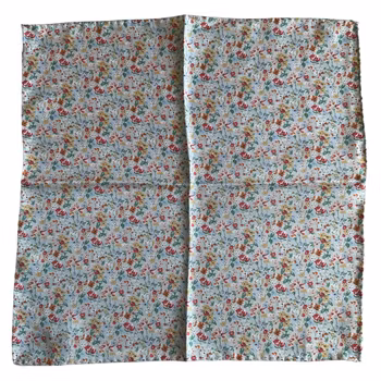 Småblommig Sidennäsduk - Vit/Grön/Röd