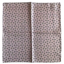 Småmönstrad Sidennäsduk - Ljusrosa/Beige/Grön