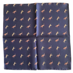 Greyhound Sidennäsduk - Marinblå/Brun