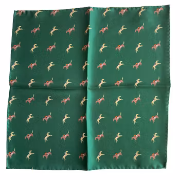 Greyhound Sidennäsduk - Grön/Brun