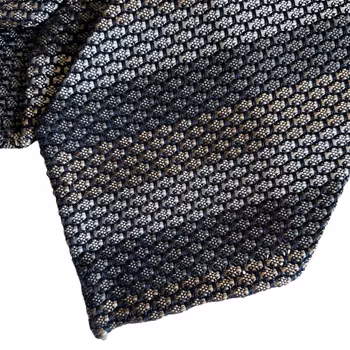 Regimental Silk Grenadine Tie - Untipped - Beige/Grey/Olive