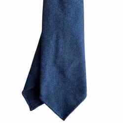 Solid Wool Tie - Untipped - Mid Blue