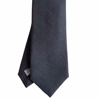 Solid Wool/Silk Tie - Grey