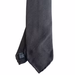 Solid Shantung Tie - Untipped - Brown