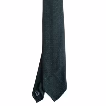 Solid Shantung Tie - Untipped - Dark Green