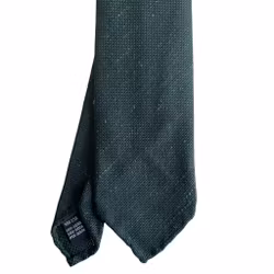 Solid Shantung Tie - Untipped - Dark Green