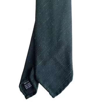 Solid Shantung Tie - Untipped - Dark Green