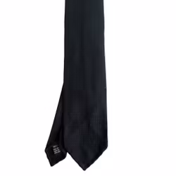 Solid Shantung Tie - Untipped - Black