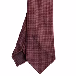 Solid Light Silk/Wool Tie - Untipped - Burgundy
