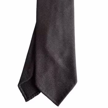 Solid Cashmere Tie - Untipped - Brown