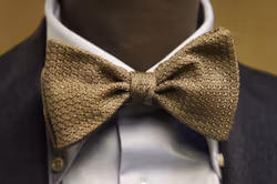 Solid Grenadine Grossa Bow Tie - Grey