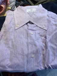 Solid Linen Shirt -  Purple