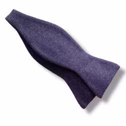 Herringbone Wool Bow Tie - Lilac
