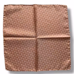 Giraffe Silk Pocket Square - Light Brown/Pink