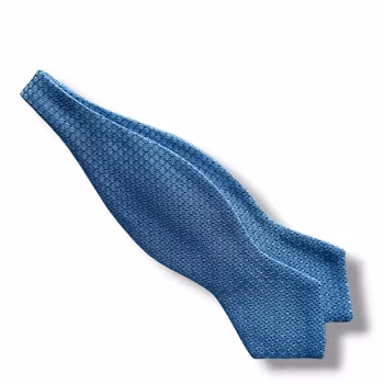 Solid Grenadine Grossa Diamond Bow Tie - Light Blue