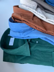 Enfärgad Manchesterskjorta - Button Down - Ljusblå