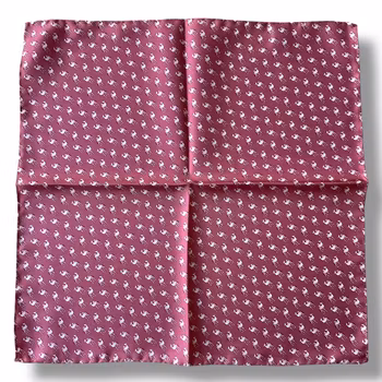 Camel Silk Pocket Square - Wine Red/Pink