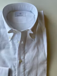 Linen/Cotton Popover - Button Down - White