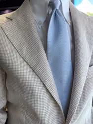 Solid Grenadine Garza Fina Silk Tie - Light Blue