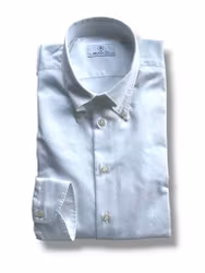 Premium Denimskjorta - Button Down - Vit