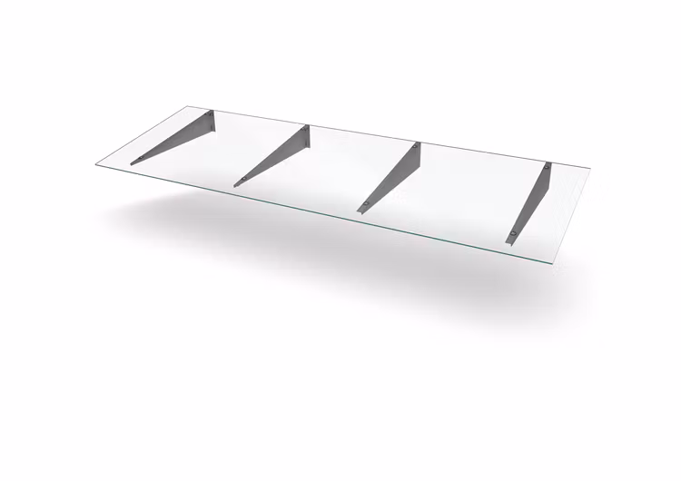 Glas Entrétak Easy Collection Flat D=800