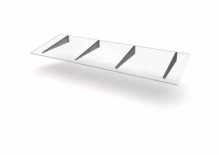 Glas Entrétak Easy Collection Flat D=800