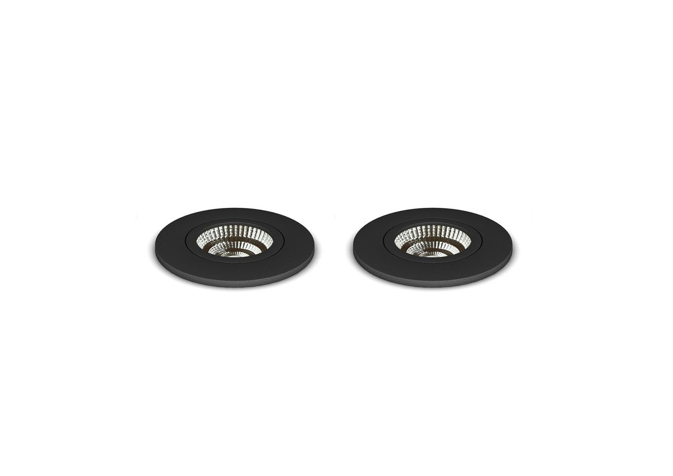Downlight för Entretak 2-pack Svart