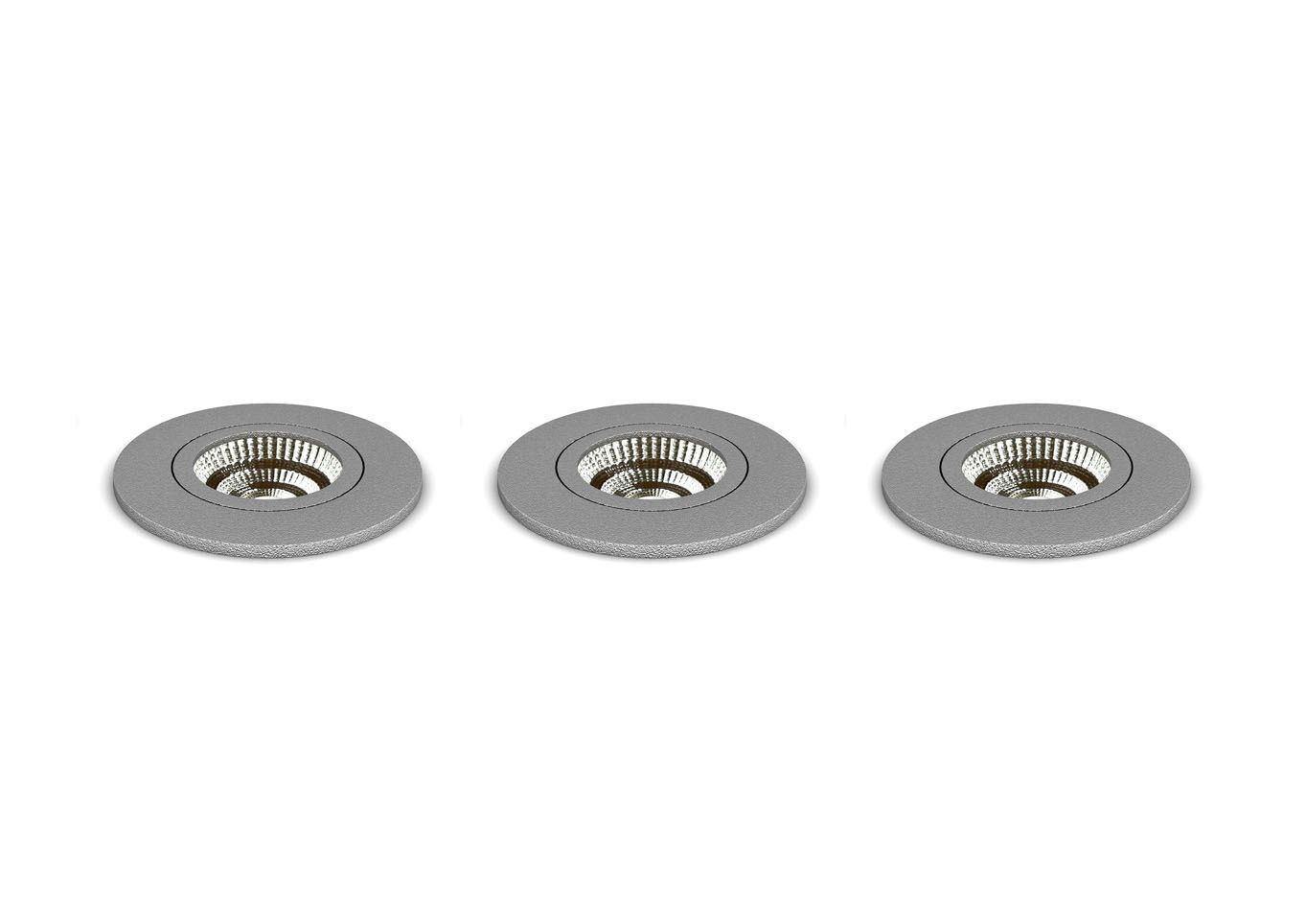 Downlight för Entretak 3-pack Silver