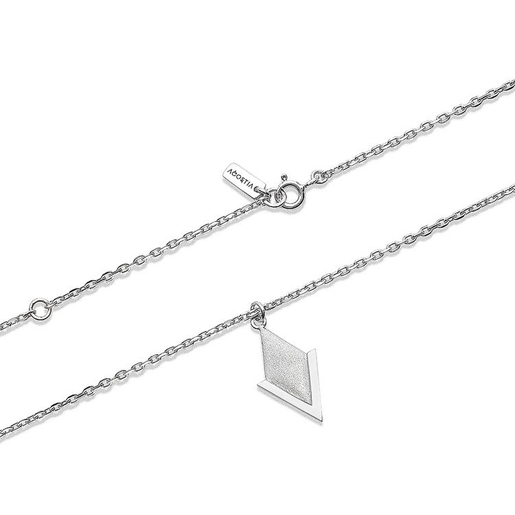 PIL. Halsband litet, vit rhodium