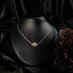 TEMPEL. Halsband, rhodium
