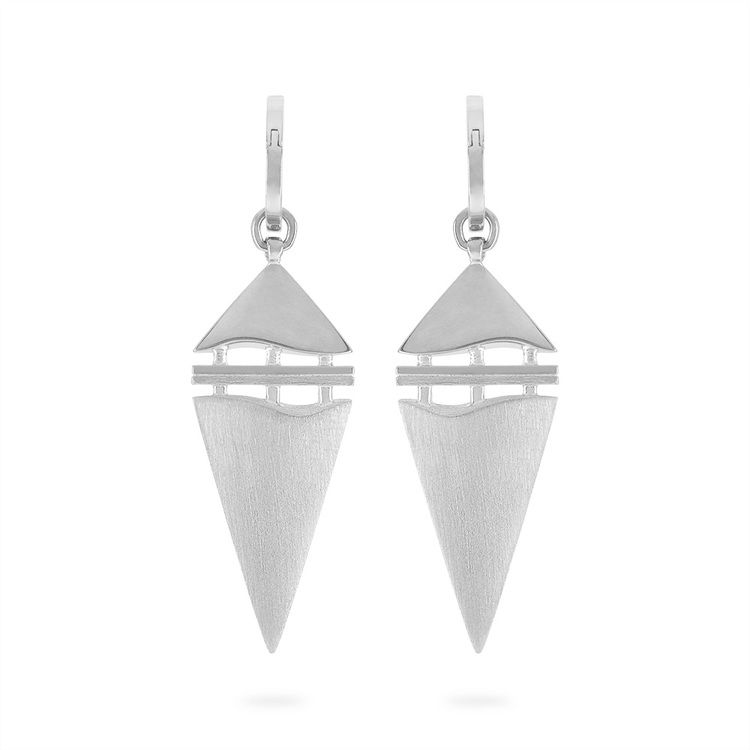 TEMPEL. Örhänge Twist, vit rhodium