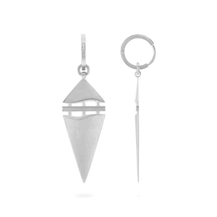 TEMPEL. Örhänge Twist, vit rhodium