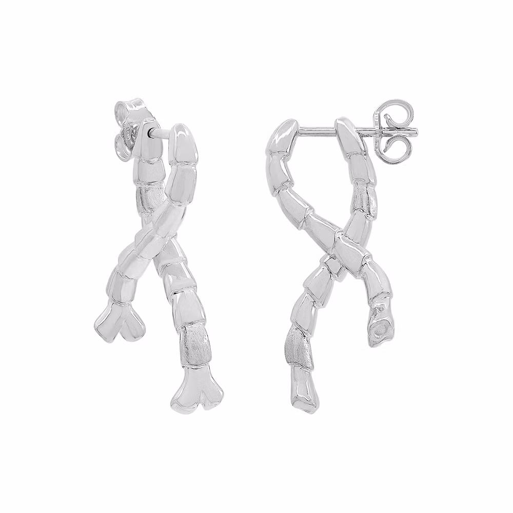 YIN & YANG. Örhängen, silver