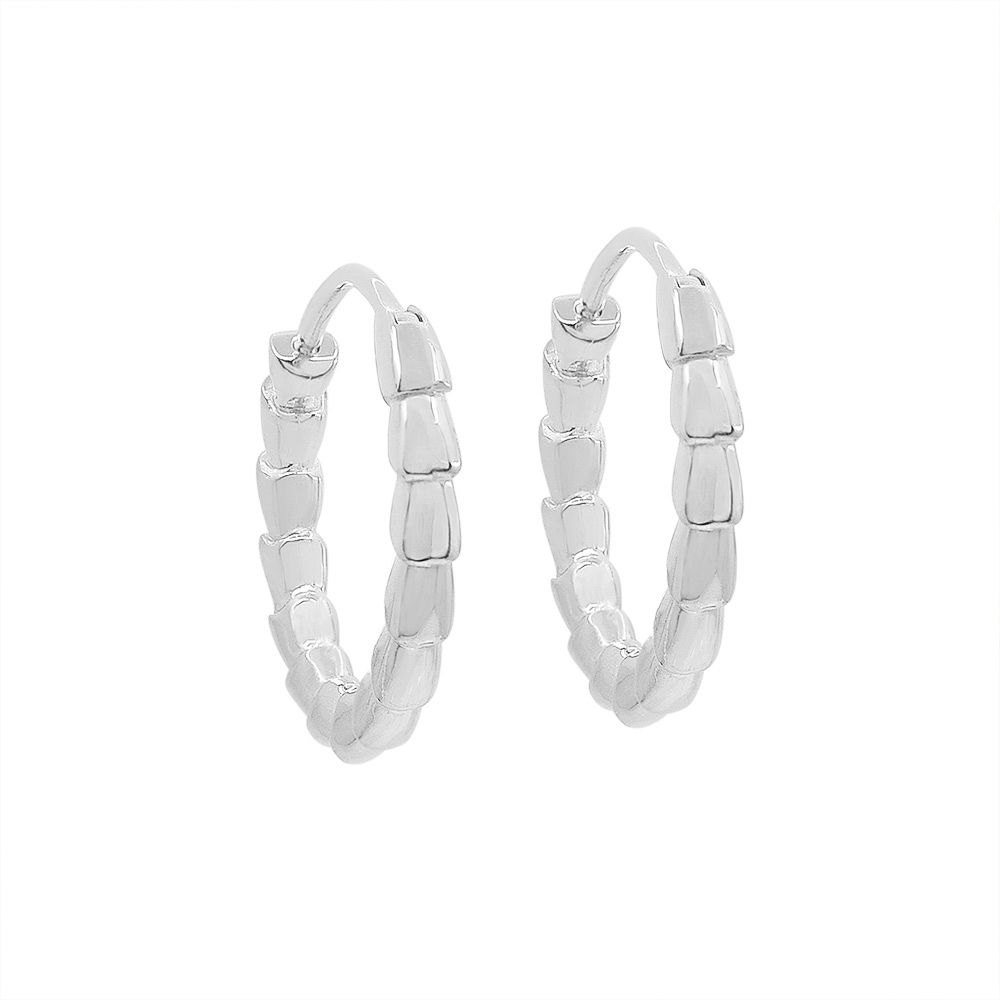 YIN & YANG. Hoops, silver.