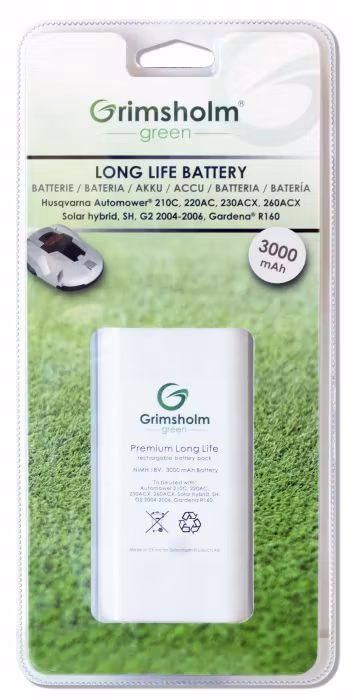 Batteri 3000 mAh NiMH long life till Automower 210, 220 m.fl